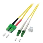 EFB Elektronik Duplex optinis jungiamasis kabelis LC/APC-SC/APC OS2, 5 m, geltonos spalvos