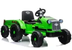 LEAN CARS Electric Ride-On Tractor with Trailer CH9959 Green
