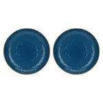 ROSE&TULIPANI Set of 2 Concerto Blu Avio Round Bowls - Navy Blue, 30 cm