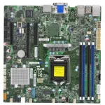 Pagrindinė plok&scaron;tė Supermicro X11SSZ-QF, Micro-ATX, LGA 1151, Intel C236, DDR4, Dvigubas Gigabit LAN, IPMI, Integruota grafika, HD Audio