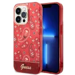 Guess GUHCP14LHGBNHR Hardcase Bandana Paisley, skirtas Apple iPhone 14 Pro 6,1 colio, raudona
