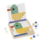 Janod Wooden Mosaic Puzzle Symmetry and Coding 4in1 5+