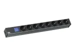 Bachmann BN0500 19 inch 1U 8x Schuko PDU 2m Schuko Plug 230V 16A