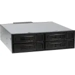 Inter-Tech IPC ST-5244 4-Bay 2,5 inch SATA/SAS Hot-Swap Mobile Rack for 5,25 inch Bay, Black