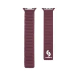 Connect Watch 38/40/41mm Fine Woven Twill Magnetic Chain Watch Strap Plum