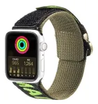 Dux Ducis Strap (Outdoor Version) for Apple Watch Ultra, SE, 8, 7, 6, 5, 4, 3, 2, 1 (49, 45, 44, 42 mm) Nylon Band Bracelet Black Green
