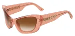 DSQUARED2 Moteri&scaron;ki Akiniai nuo Saulės D2-0118-S-733 Juodas Kvadratinis Acetato Rėmas Pilki Gradientiniai Lę&scaron;iai 57mm