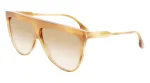 Victoria Beckham VB619S6509774 Moteri&scaron;ki Aviatoriniai Akiniai Auksiniu Rėmeliu Rudi Gradientiniai Stiklai 65mm
