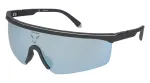 POLICE SPLA28999U5X Aviator akiniai vyrams, juodas metalinis rėmelis, pilki lę&scaron;iai 99mm