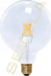 SEGULA LED Globe 125 permatoma E27 5W 400Lm 2200K reguliuojamo ry&scaron;kumo lemputė