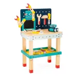 Janod Brico'Kids Robot Wooden Magnetic Workbench Toy for Kids 3+ - 40 Pieces