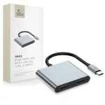 TECH-PROTECT HB08 Hub Adapter 4-in-1 USB-C + USB 2.0 + 2x HDMI 4K 60Hz Space Grey