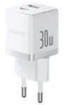 Baseus Palm 30W USB-C USB-A sieninis įkroviklis baltas EU ki&scaron;tukas