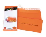 ELCO Color vokas C5/6 (114 x 229 mm), be langelio, su lipnia juostele, 100 g/m&sup2;, oranžinė, 25 vnt. (74617.82)