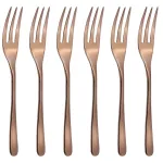 Sambonet Taste Cake Fork Set 6 Pieces Copper