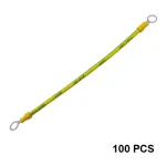 HISMART Įžeminimo kabeliai su jungtimis saulės moduliams, variniai, 4 mm&sup2;, 20 cm, 100 vnt.