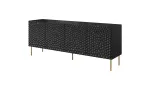 HOLE komoda 190x40,5x74,5 cm matinė juoda