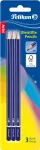 Pelikan 978783 2B &scaron;e&scaron;iakampis grafitinis pie&scaron;tukas, mėlynas, FSC sertifikuota mediena, Vokietija, lizdinė pakuotė