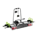 LUMI LEGEND CORPORATION Laikiklis elektriniams dviračiams ant vilkimo kablio, 2 dviračiams, 60 kg, sulankstomas, su pakreipimo funkcija ir integruota ap&scaron;vietimo plok&scaron;te