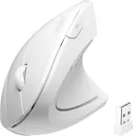 Perixx PERIMICE-713 belaidė ergonominė vertikali pelė, balta, 6 mygtukai, reguliuojamas 1000/1500/2000 DPI, 2,4 GHz, de&scaron;iniarankiams 11937