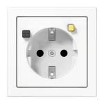 Jung LS5520.30WW FI-SCHUKO ki&scaron;tukinis lizdas su RCD 30 mA, Alpinės baltos spalvos