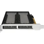 Mobilus diskų krep&scaron;ys RAIDSONIC ToughArmor MB842MP-B &mdash; 2 i&scaron;imami lizdai M.2 NVMe, PCIe 4.0 x16