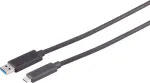 S CONN MAXIMUM CONNECTIVITY 20 m aktyvus optinis USB 3.2 Gen 2 kabelis, USB-A į USB-C, 10 Gbps, juodas 30-39095