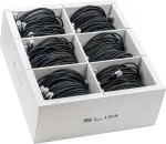 Wirewin SLIM-LS-K6A 3.0 BK 36 - 10 Gigabit Cat6a plonas Ethernet tinklo kabelis, 3m, juodas, 36 vnt. paketas