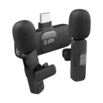 SBS belaidžiai mikrokrofonai su USB-C imtuvu (2 vnt.), juodi