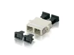 Equip SC &scaron;viesolaidinis adapteris/jungtis, OM1/OM2, SC, smėlio spalvos, daugiamodis, 7 g, 12 vnt.