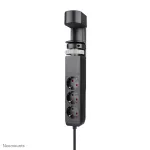 Neomounts DS22-840BL6 VOLT stalinis lizdas su spaustuku, USB-C ir USB-A prievadais - greitas įkrovimas