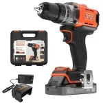 Black & Decker BCD382D1XK akumuliatorinis suktuvas-gręžtuvas, 18 V, 2 Ah