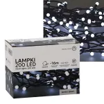 LED girlianda Extralink 200 lempučių &scaron;alta balta, skersmuo 3+ mm, ilgis 16 m