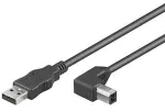 MicroConnect USBAB3ANGLED USB 2.0 laidas 3 m USB A USB B juodas