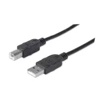 USB-A į USB-B laidas Manhattan 333368 1,8 m Vyri&scaron;kas-Vyri&scaron;kas Juodas