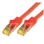 M-CAB - Patch-Cable - RJ-45 (M) į RJ-45 (M) - 50 cm - SFTP, PiMF - Cat.7 neapdorotas kabelis - halogenų neturintis, liejinis, su apsauga nuo užkabinimo - raudonas