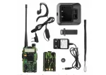 Ne&scaron;iojama dviejų juostų racija Baofeng UV-5R 5W HT Camo
