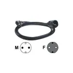Maitinimo laidas Bachmann 5m Schuko H05VV-F 3G 1.50mm&sup2; Juodas