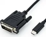 Vaizdo kabelio adapteris ROLINE 11.04.5831 USB Type-C į DVI 2m Juodas