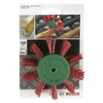 Bosch ventiliatoriaus &scaron;epetys gręžtuvams, nailono viela su korundu K80, 100 mm, 6 mm kotas (2609256543)
