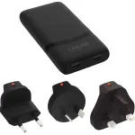 USB maitinimo adapteris InLine 31519B Dual USB-C 65W su dviem USB-C prievadais