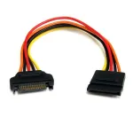StarTech.com 8 colių 15 kontaktų SATA maitinimo ilginimo kabelis, 0,2032 m, vyri&scaron;kas, moteri&scaron;kas, įvairiaspalvis, 17 g, 125 mm