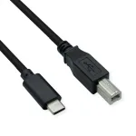ROLINE USB 2.0 Type C laidas, C - B, ST/ST, juodas, 1,8 m (11.02.8336)