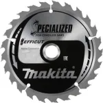 Makita Specialized EFFICUT diskinio pjūklo geležtė &ndash; medienai, metalui &ndash; 216 mm &ndash; 45 dantų &ndash; skirta Makita LS002GZ01, XGT LS002GZ01 (E-06987)