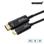 Microconnect USB3.1CHDMI10OP aktyvus optinis vaizdo kabelio adapteris 10 m USB Type-C &ndash; HDMI juodas