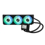 Vandens au&scaron;intuvas ASUS MAX GAMING LC 360 ARGB LCD &mdash; 360 mm radiatorius, 120 mm ventiliatoriai, palaiko AM4/AM5/LGA1700, juodas