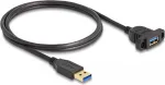DeLOCK SuperSpeed USB 5 Gbps laidas USB Type-A ki&scaron;tukas į lizdą 1 m juodas