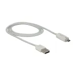 USB kabelis DeLOCK 1 m USB 2.0 USB A Micro-USB B baltas