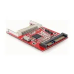 Vidinė SATA kortelių skaityklė Compact Flash DeLOCK 91660 raudona