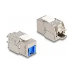 DeLOCK Keystone modulis RJ45 ki&scaron;tukas į LSA Cat.6A beįrankis su mėlynu dulkių dangteliu